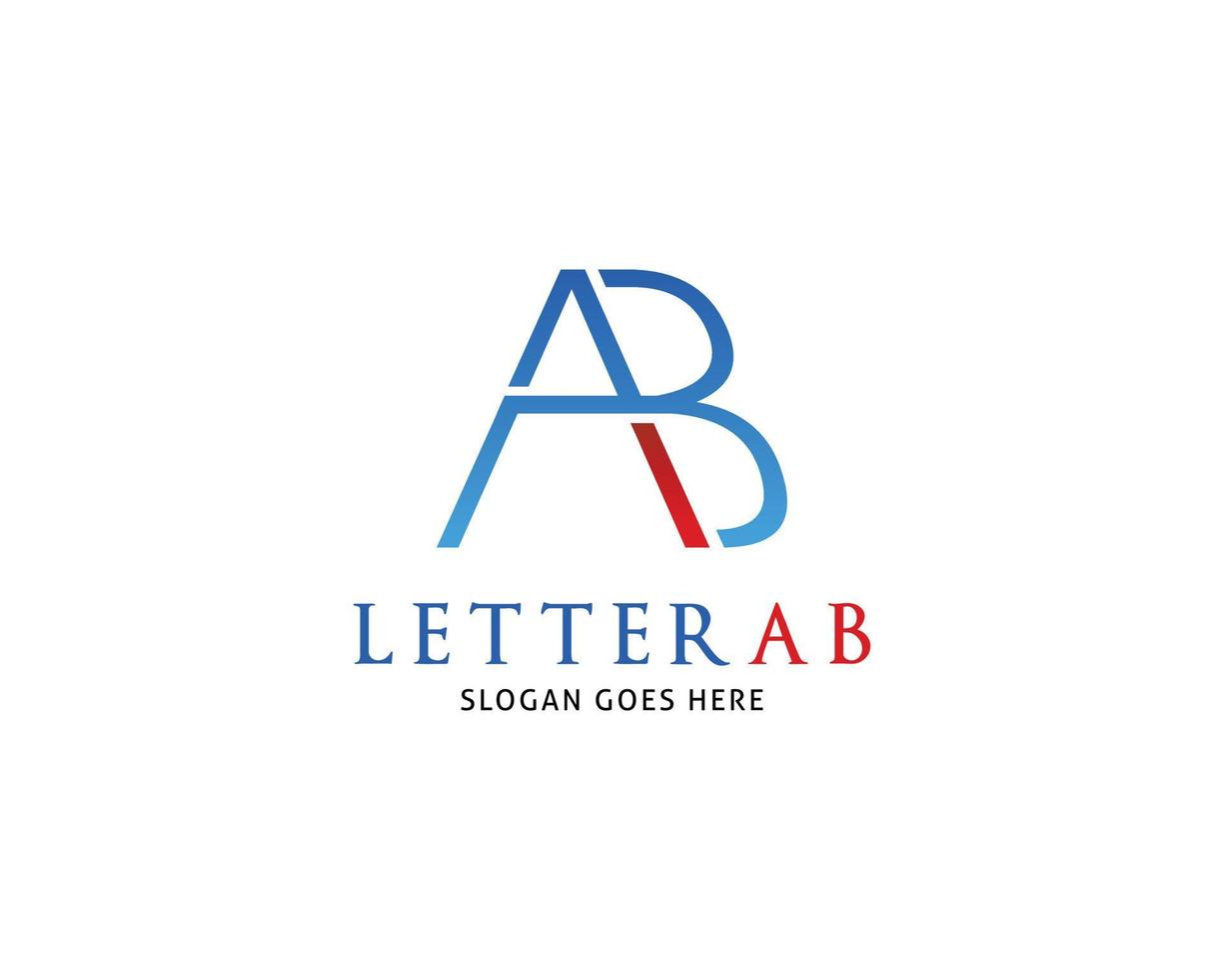 Anfangsbuchstabe ab Logo Template Design vektor