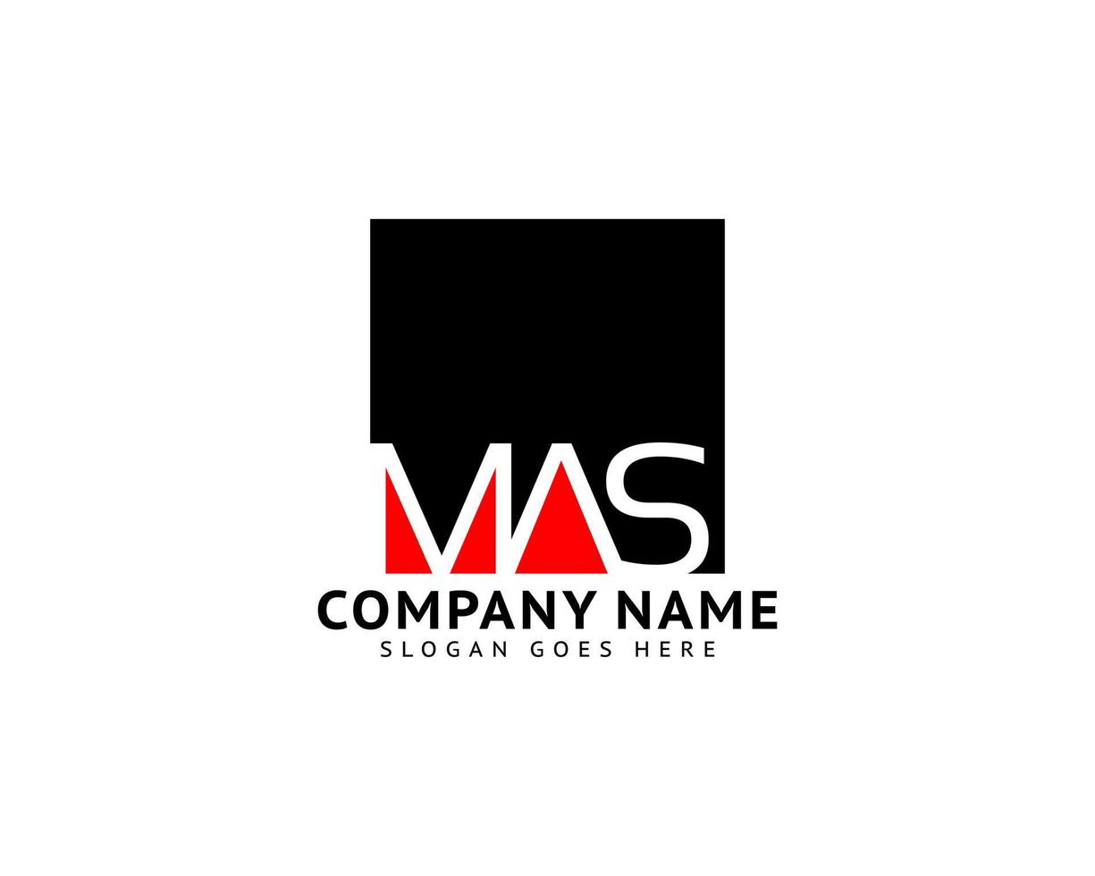 anfangsbuchstabe mas logo template design vektor