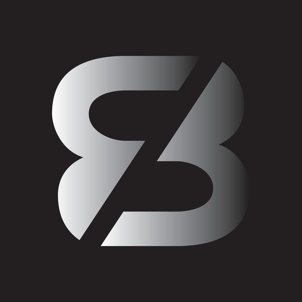 bokstaven b logotyp design vektor