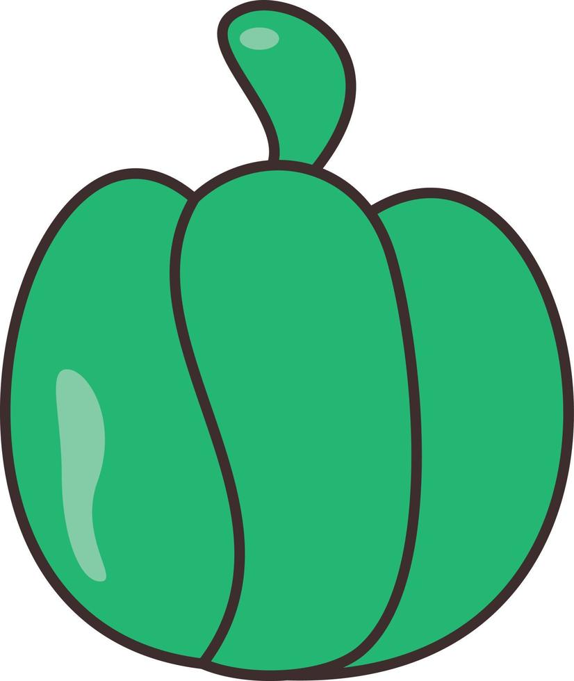 Paprika-Vektor-Illustration auf einem transparenten Hintergrund. Premium-Qualitätssymbole. Vektorlinie flaches Farbsymbol für Konzept und Grafikdesign. vektor