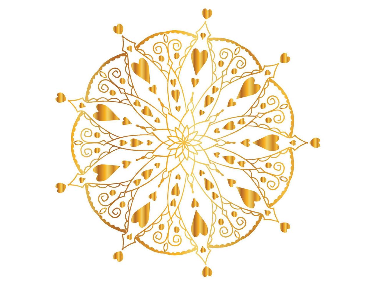 Mandala-Design mit goldener Grafik, Vintage, Royal, Kreis, Blume vektor