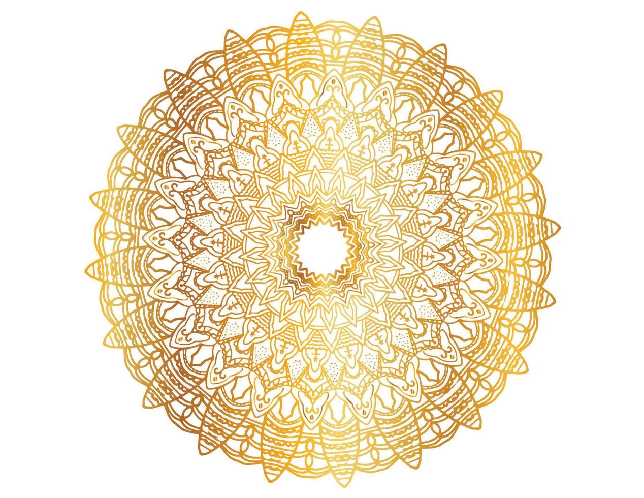 mandala design med gyllene konstverk, vintage, kunglig, cirkel, blomma vektor