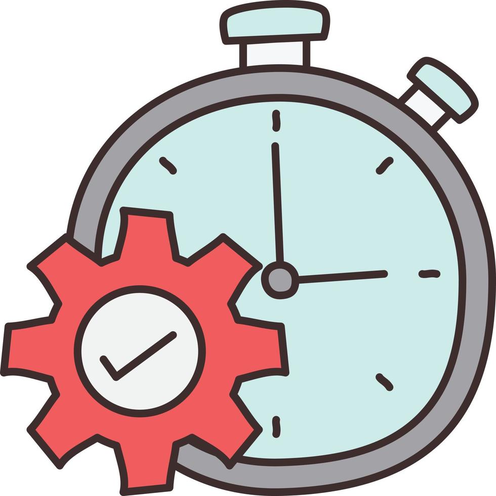 Timer-Vektor-Illustration auf einem transparenten Hintergrund. Symbole in Premiumqualität. Vektorlinie flaches Farbsymbol für Konzept und Grafikdesign. vektor