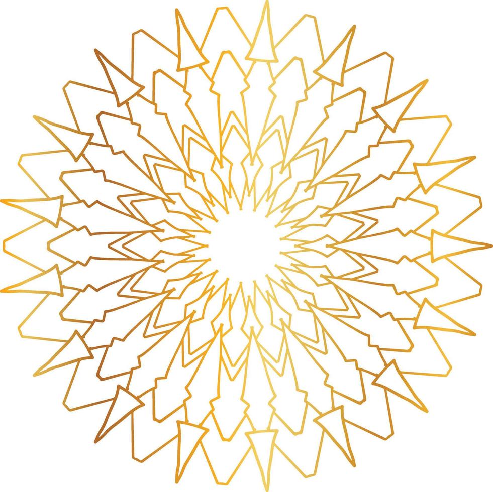 Mandala-Design mit goldener Grafik, Vintage, Royal, Kreis, Blume vektor