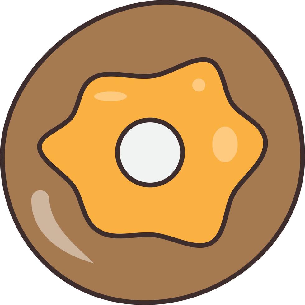 Donut-Vektor-Illustration auf transparentem Hintergrund. Premium-Qualitätssymbole. Vektorlinie flaches Farbsymbol für Konzept und Grafikdesign. vektor