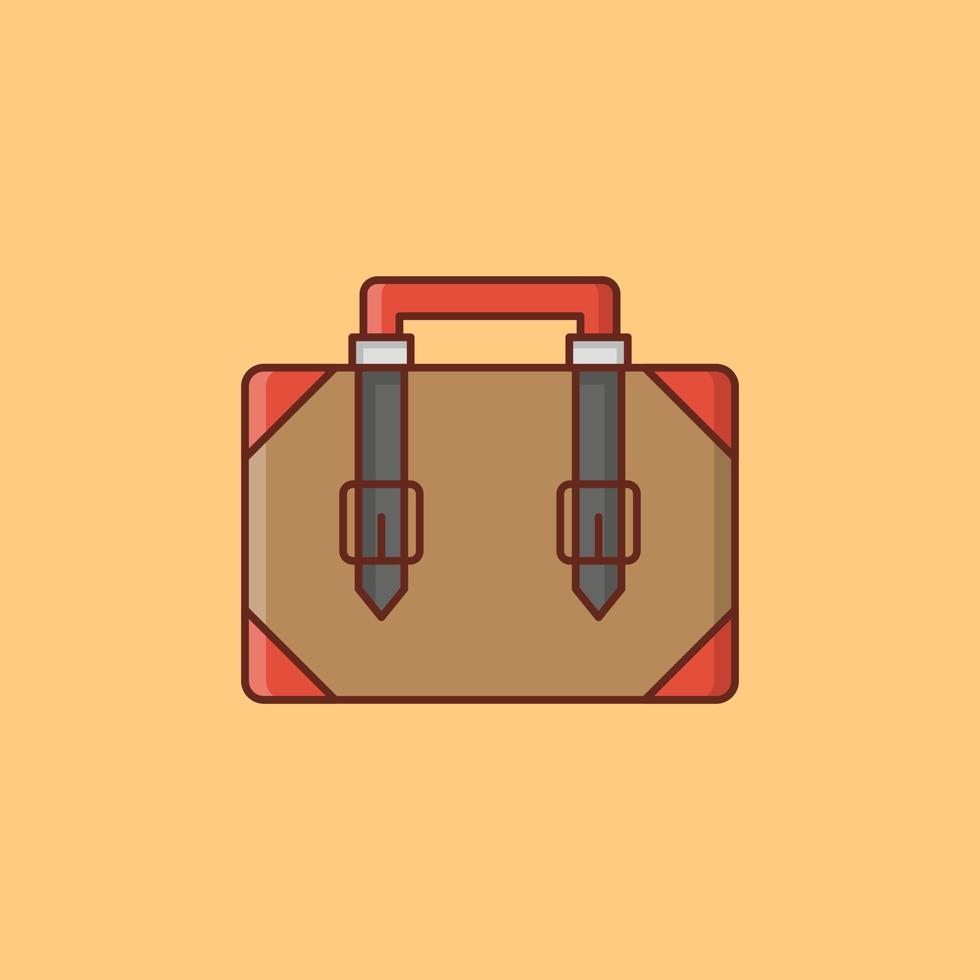 Gepäck-Vektor-Illustration auf einem Hintergrund. Premium-Qualitätssymbole. Vektorlinie flaches Farbsymbol für Konzept und Grafikdesign. vektor