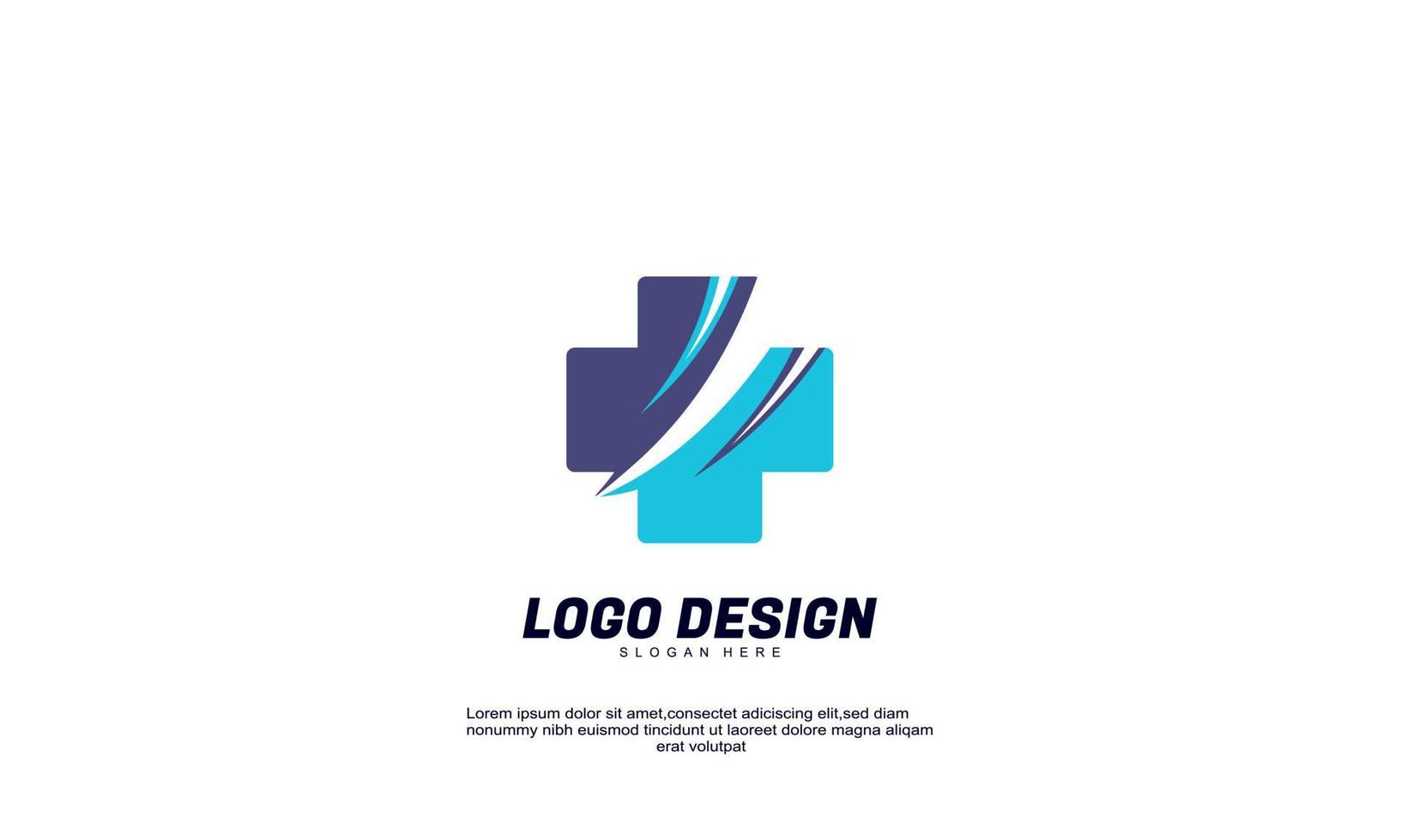 lager vektor abstrakt kreativ logotyp medicinska apotek för friskt företag färgglad designmall