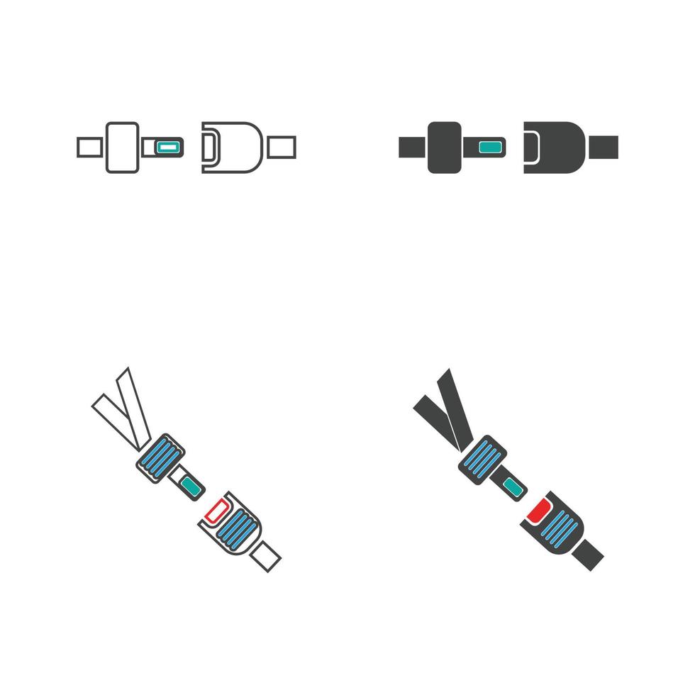 Sicherheitsgurt, Abzeichen, Designvorlage für Vektorsymbolillustration vektor