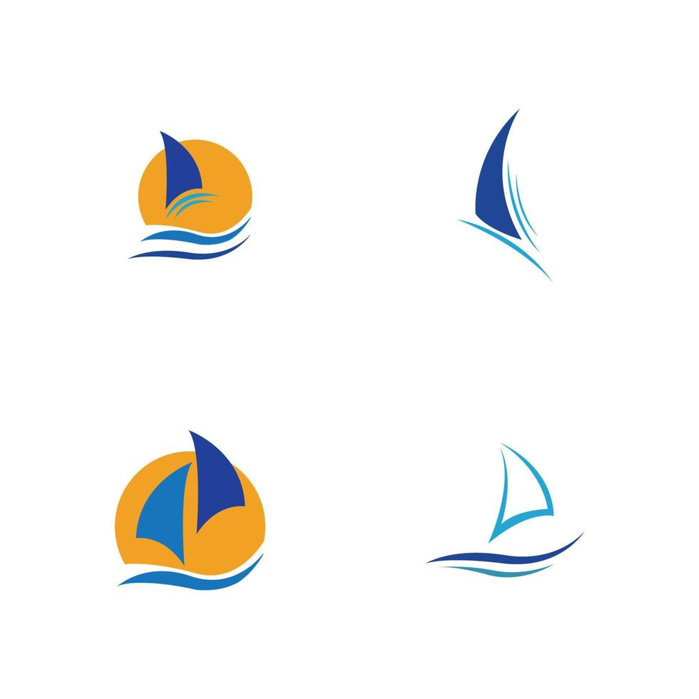 Segeln Logo Vektor Icon Konzept Illustration Designvorlage