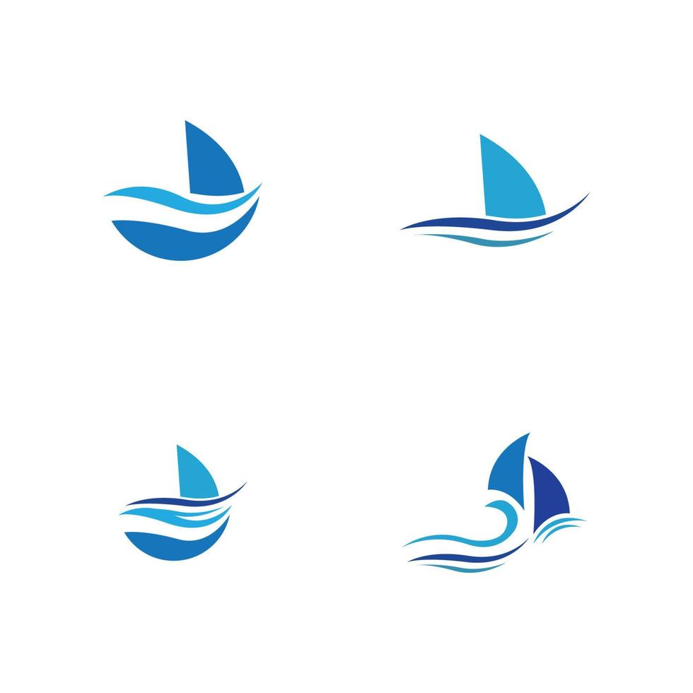 Segeln Logo Vektor Icon Konzept Illustration Designvorlage