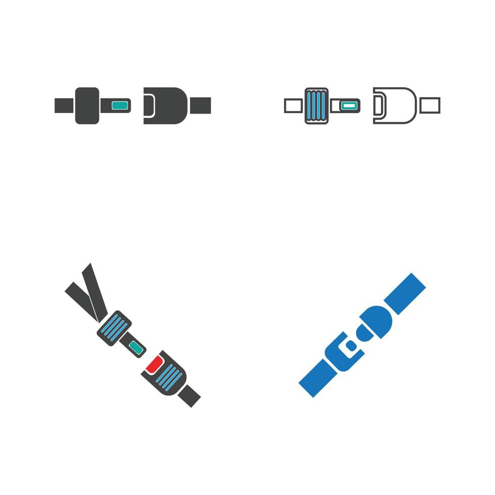 Sicherheitsgurt, Abzeichen, Designvorlage für Vektorsymbolillustration vektor