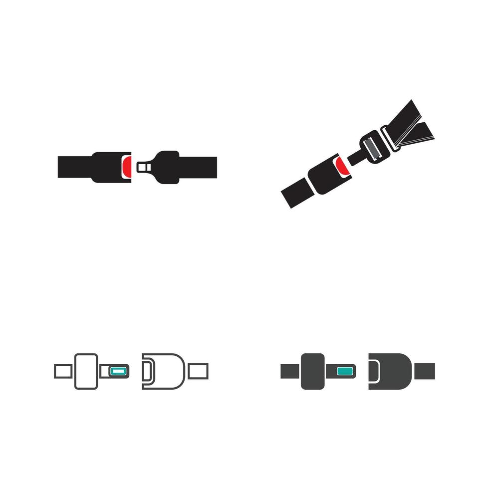 Sicherheitsgurt, Abzeichen, Designvorlage für Vektorsymbolillustration vektor