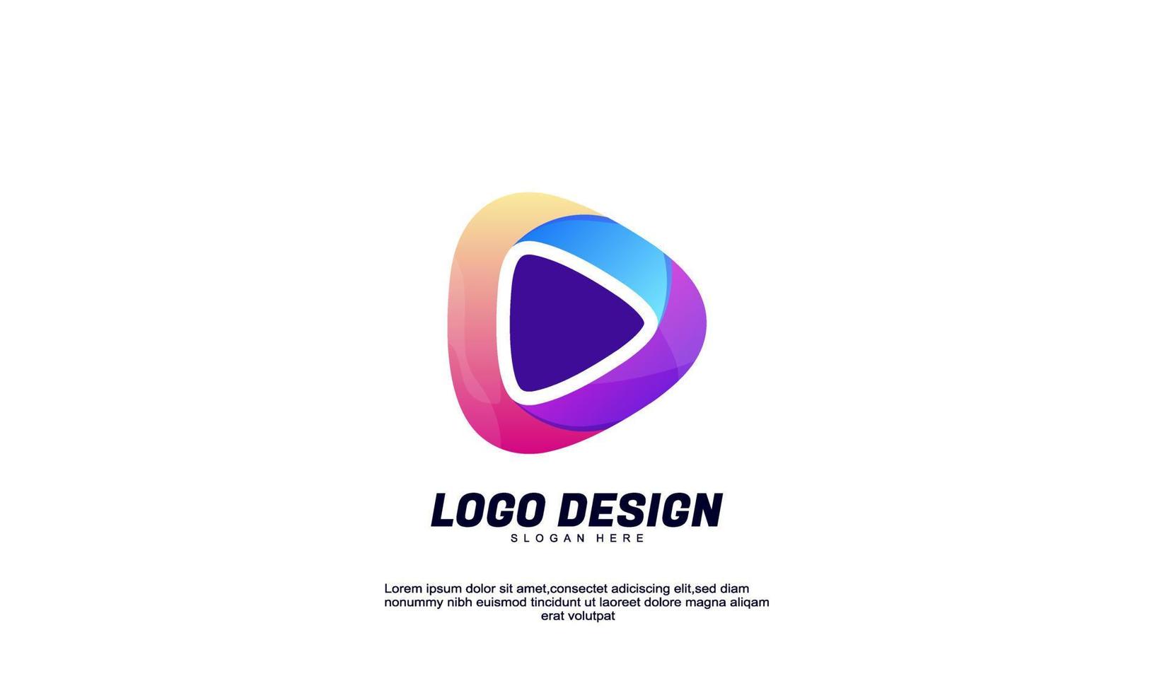 Lager Vektor abstrakte kreative Wirtschaft Unternehmen Produktivität Dreieck Logo Farbverlauf Design-Vorlage
