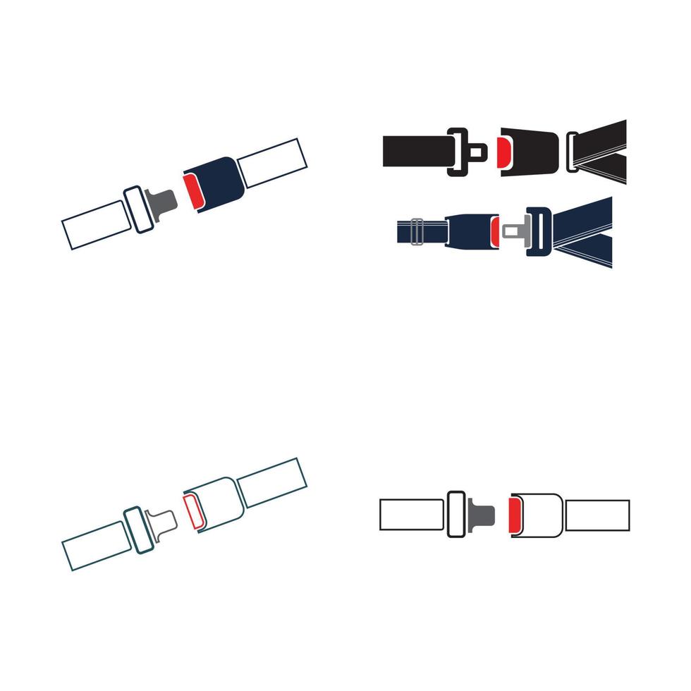 Sicherheitsgurt, Abzeichen, Designvorlage für Vektorsymbolillustration vektor