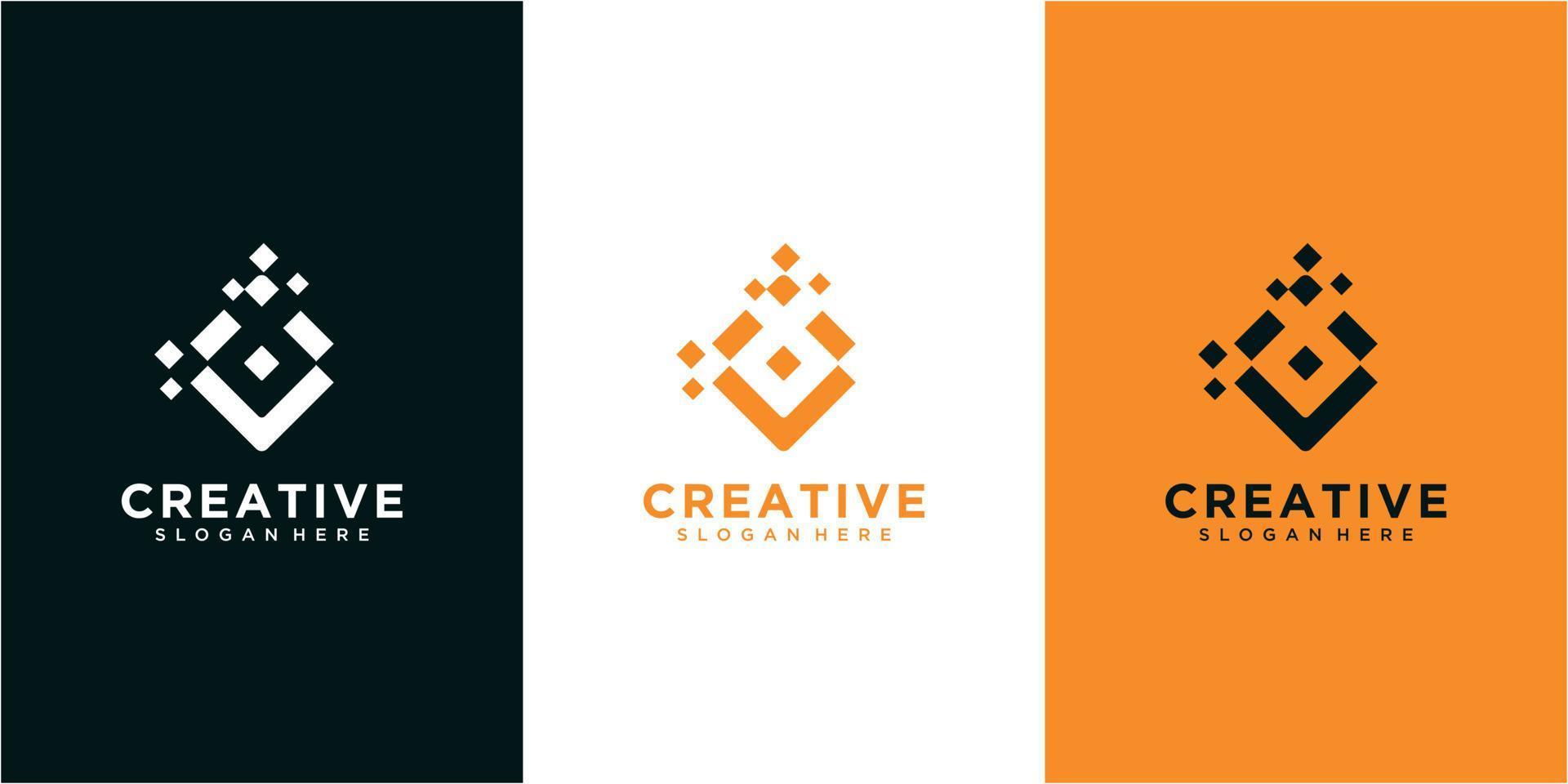 Inspiration für abstraktes Logo-Design mit Buchstaben db vektor