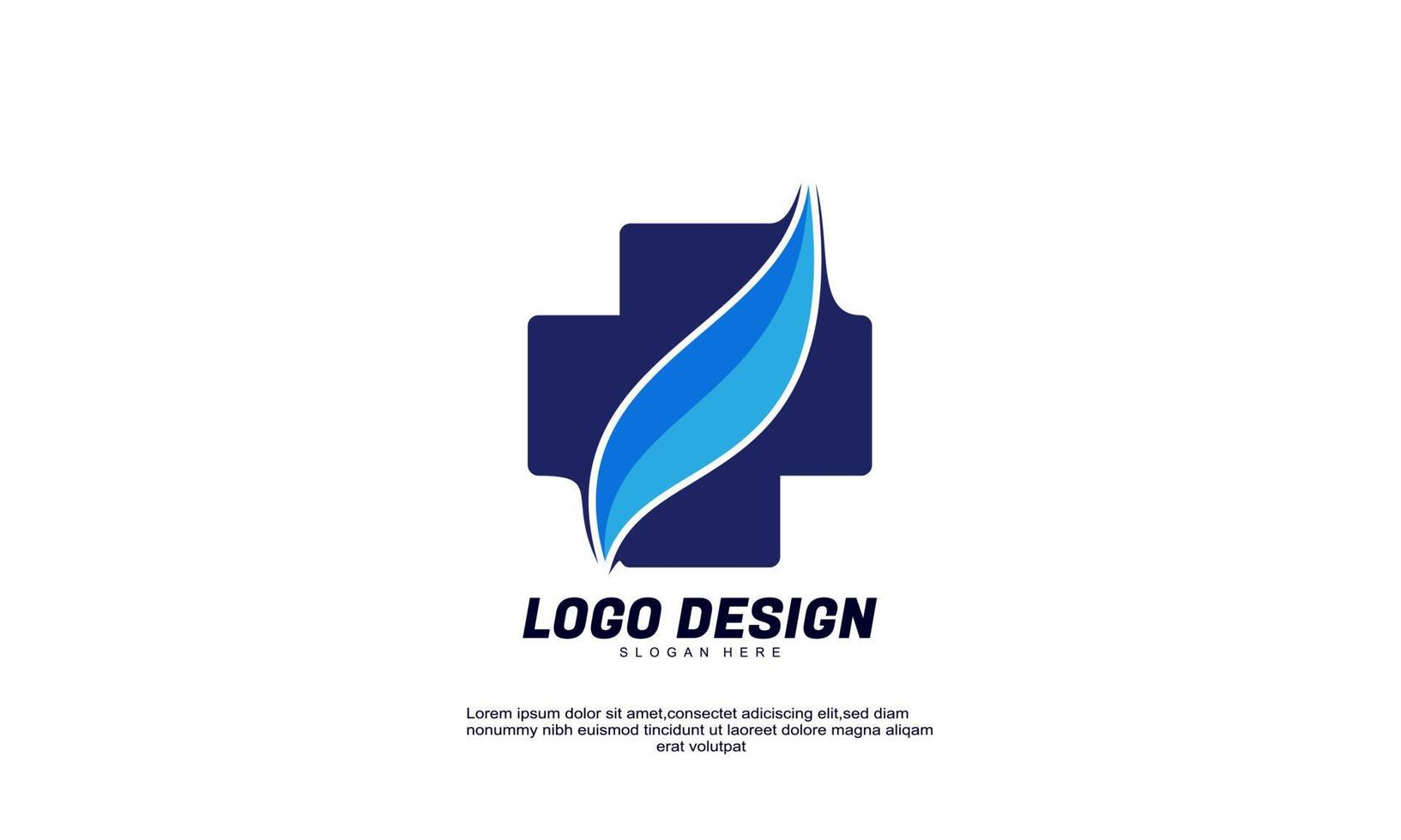 fantastisk kreativ logotyp medicinsk apotek för friskt företag färgglad designmall vektor