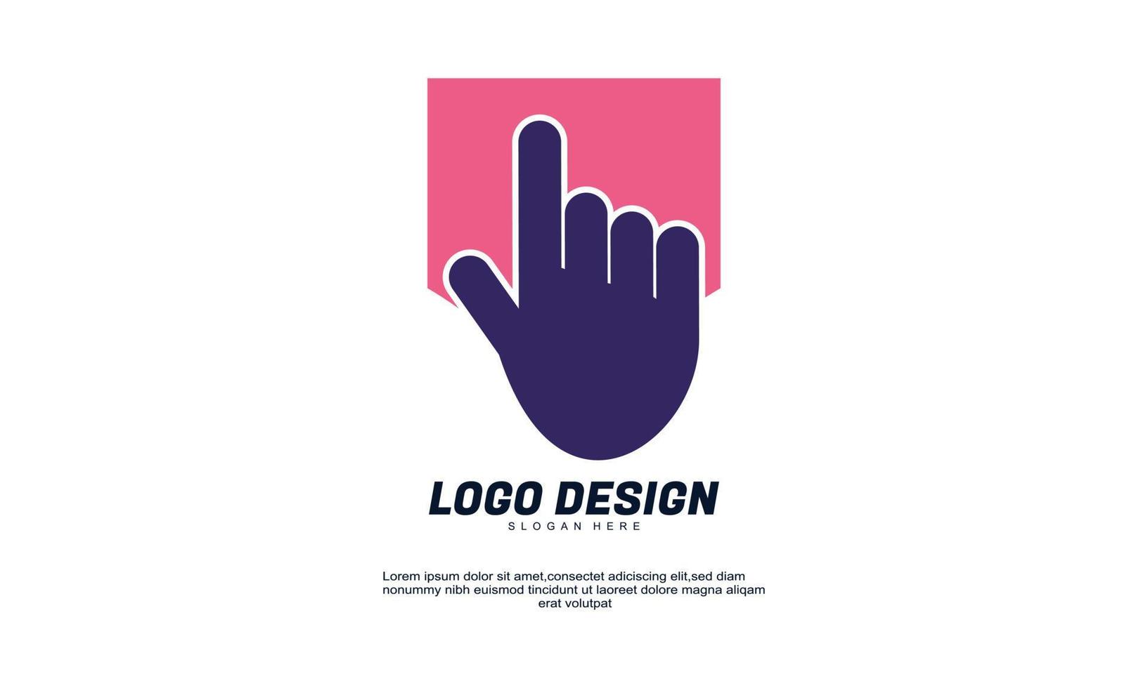 Stock Vektor abstrakte kreative moderne Finger Design Logo-Design-Elemente am besten für Unternehmen Markenidentität und Logos