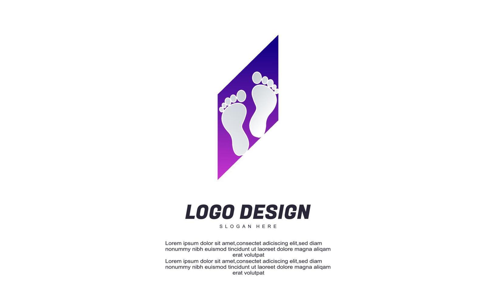 Lager Vektor abstrakte Fuß Identität Design-Elemente Vektor flaches Design