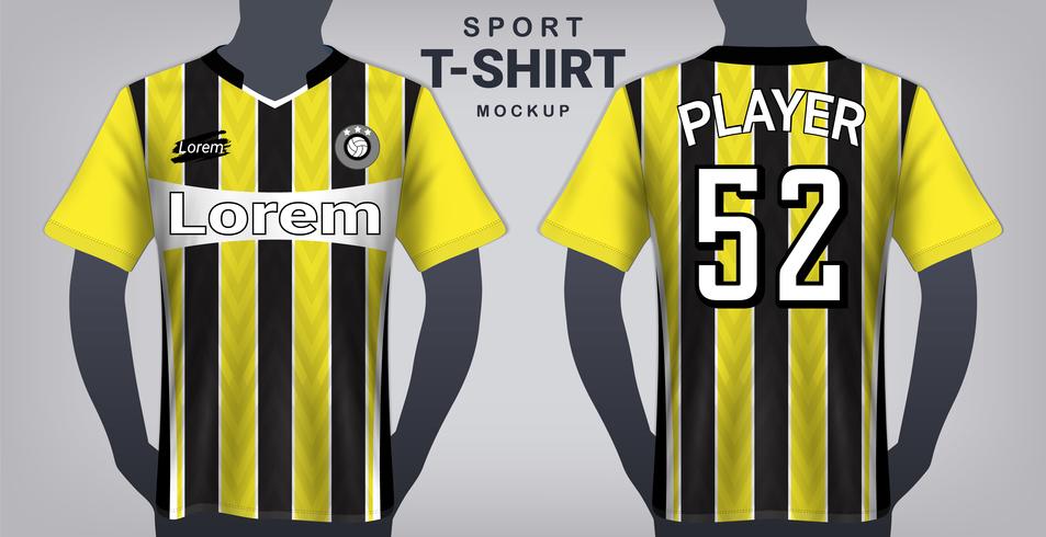 Fußball Jersey und Sport T-Shirt Mockup Template. vektor
