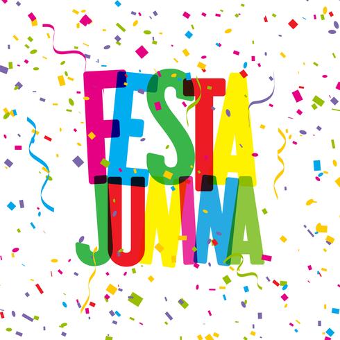 Festa Junina Konfetti Hintergrund vektor