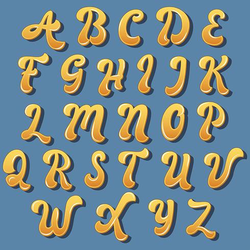 Gelbes handgeschriebenes Typografie-Design vektor