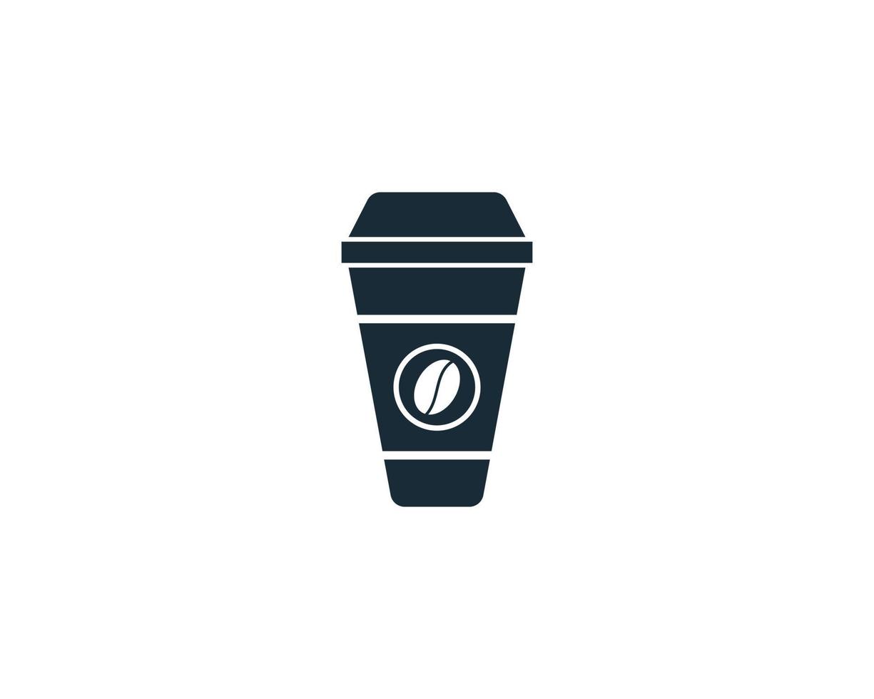 kaffekopp ikon vektor logotyp mall illustration design