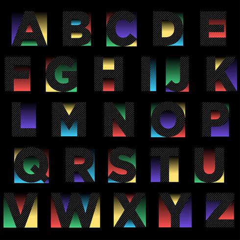 Abstrakt negativ rymd typografi design vektor
