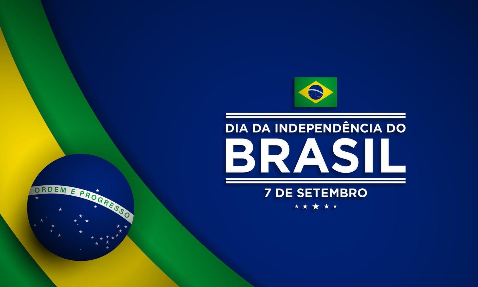 brasilien unabhängigkeitstag hintergrunddesignvorlage. vektor