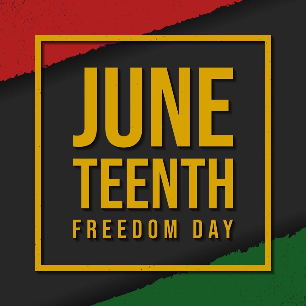 juneteenth frihetsdagen bakgrundsdesign. vektor illustration.