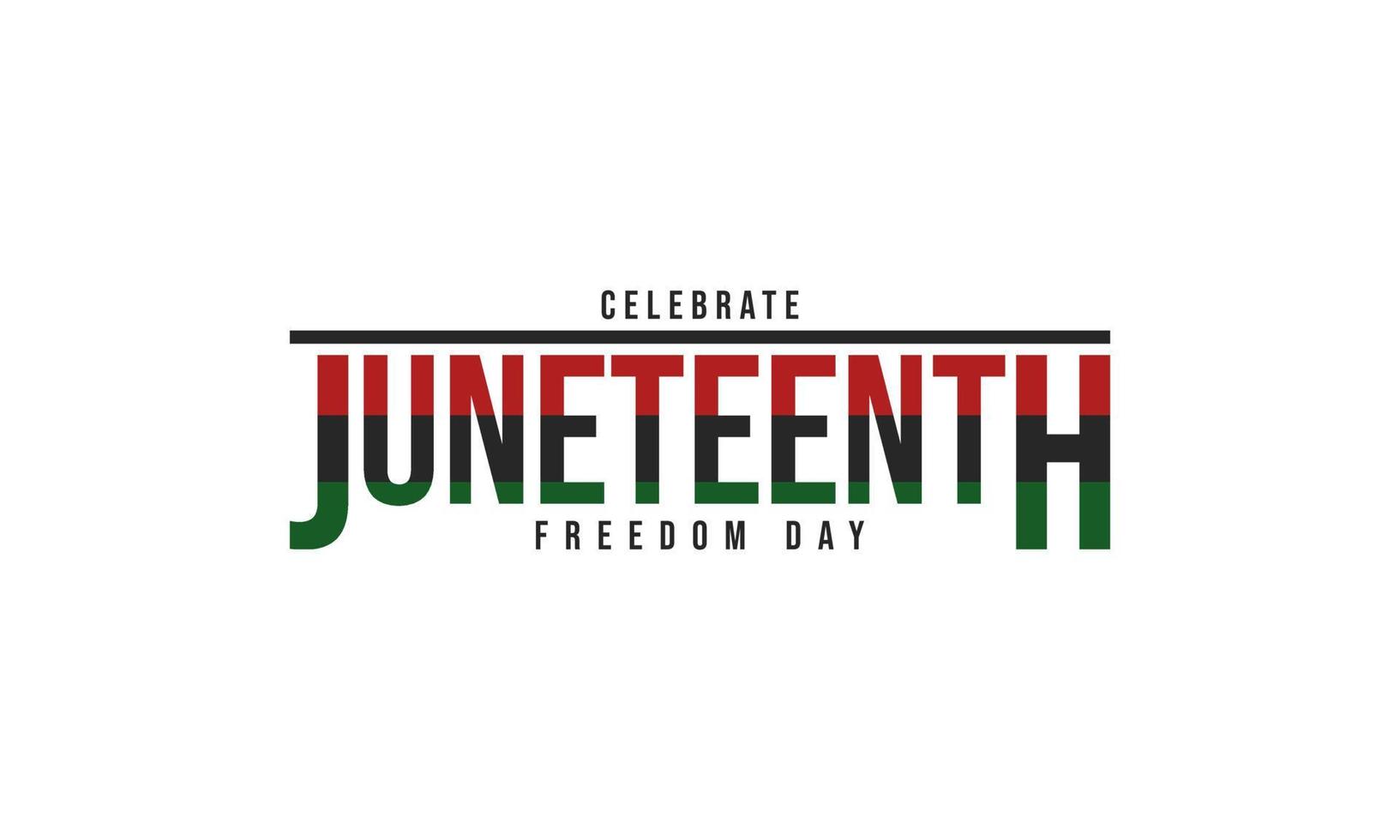 juneteenth frihetsdagen bakgrundsdesign. vektor illustration.