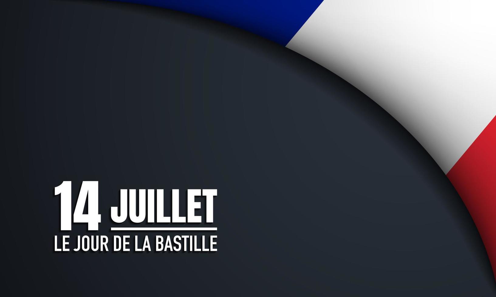 Tag der Bastille Hintergrunddesign. 14. Juli. vektor