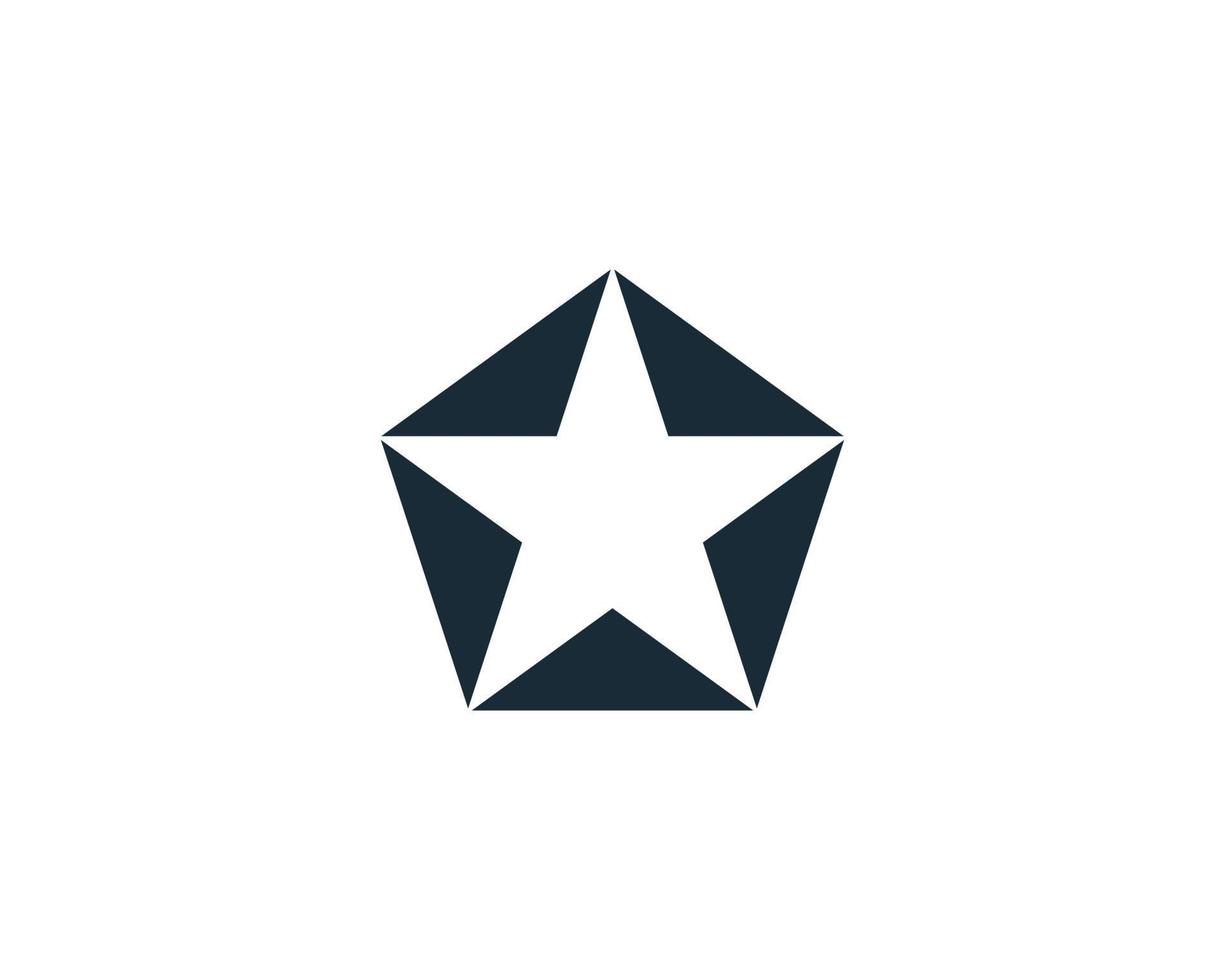 stjärna, femkantig ikon vektor logotyp mall illustration design