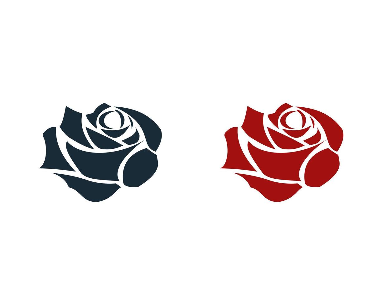 rote Rose Blume Symbol Vektor Logo Vorlage Illustration Design