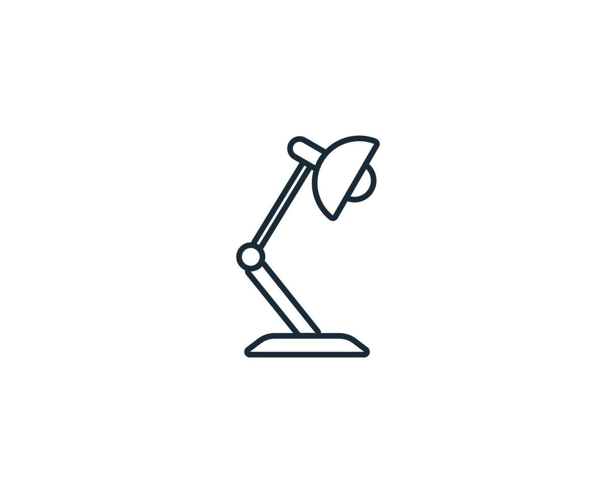 Tischlampe Symbol Vektor Logo Vorlage Illustration Design