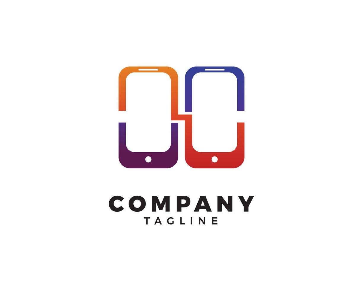 Smartphone-Logo-Template-Design vektor
