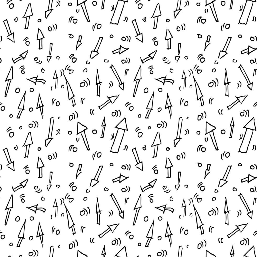 Nahtloses Schwarz-Weiß-Muster mit abstrakten Pfeilen. Vektor-Illustration vektor