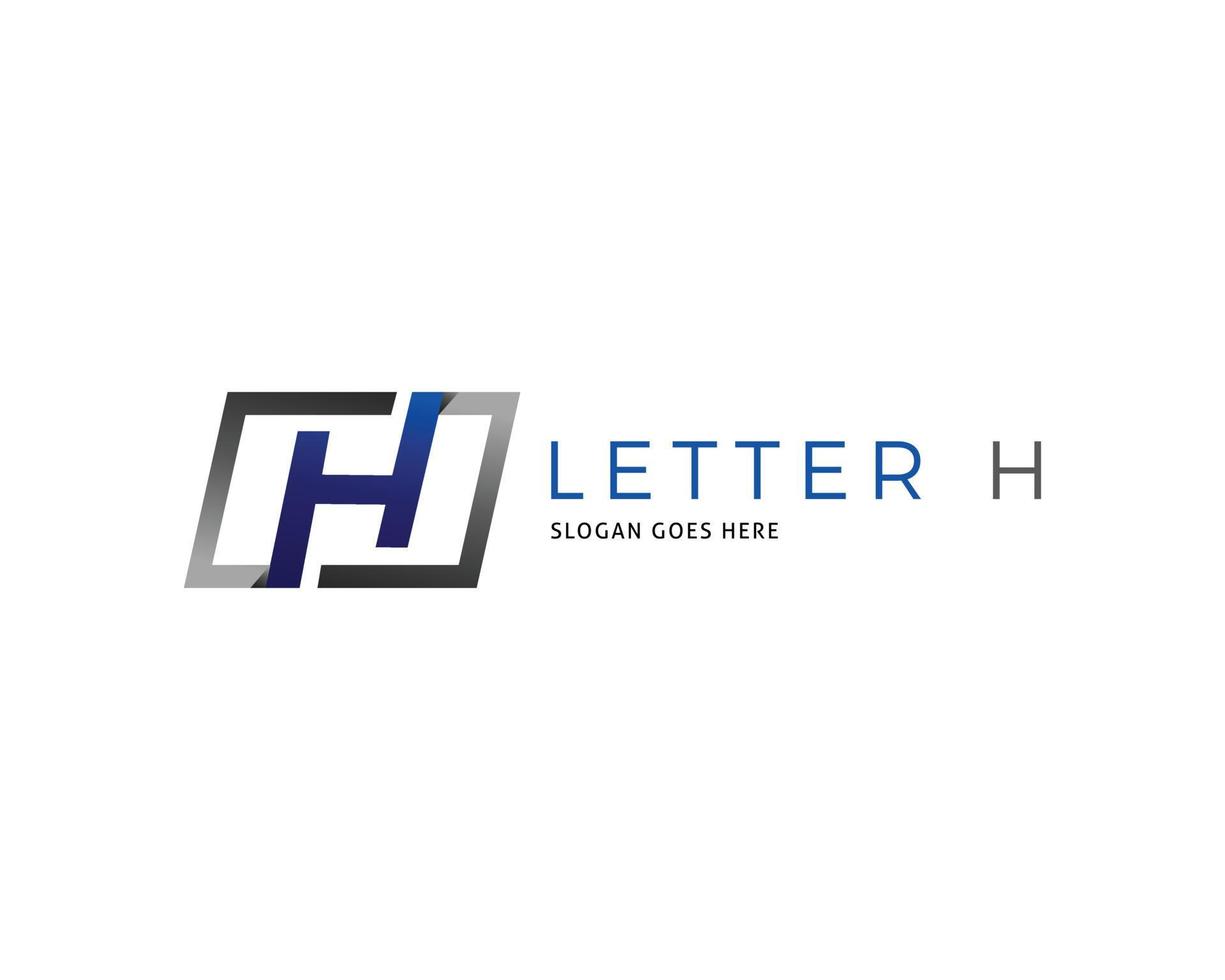 anfangsbuchstabe h design logo vektor