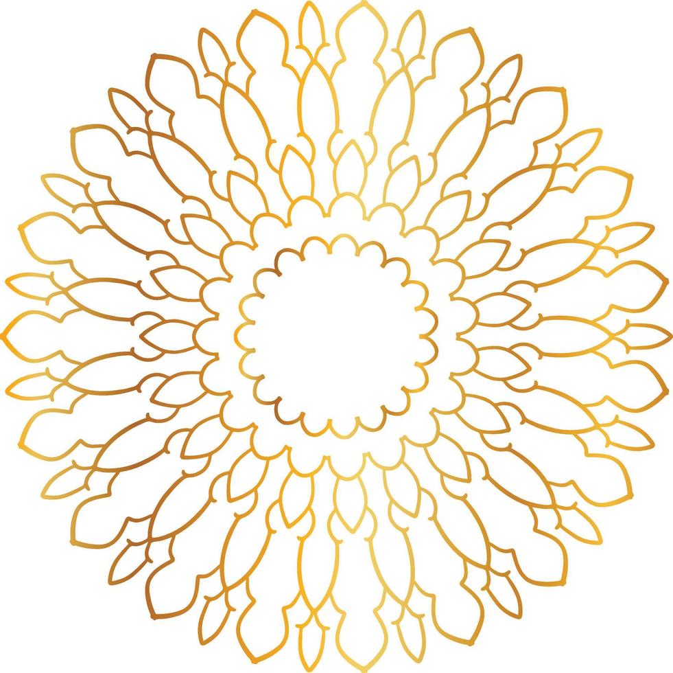 goldenes mandala-design, königlich, entwerfen, hintergrund, kreis, blume vektor