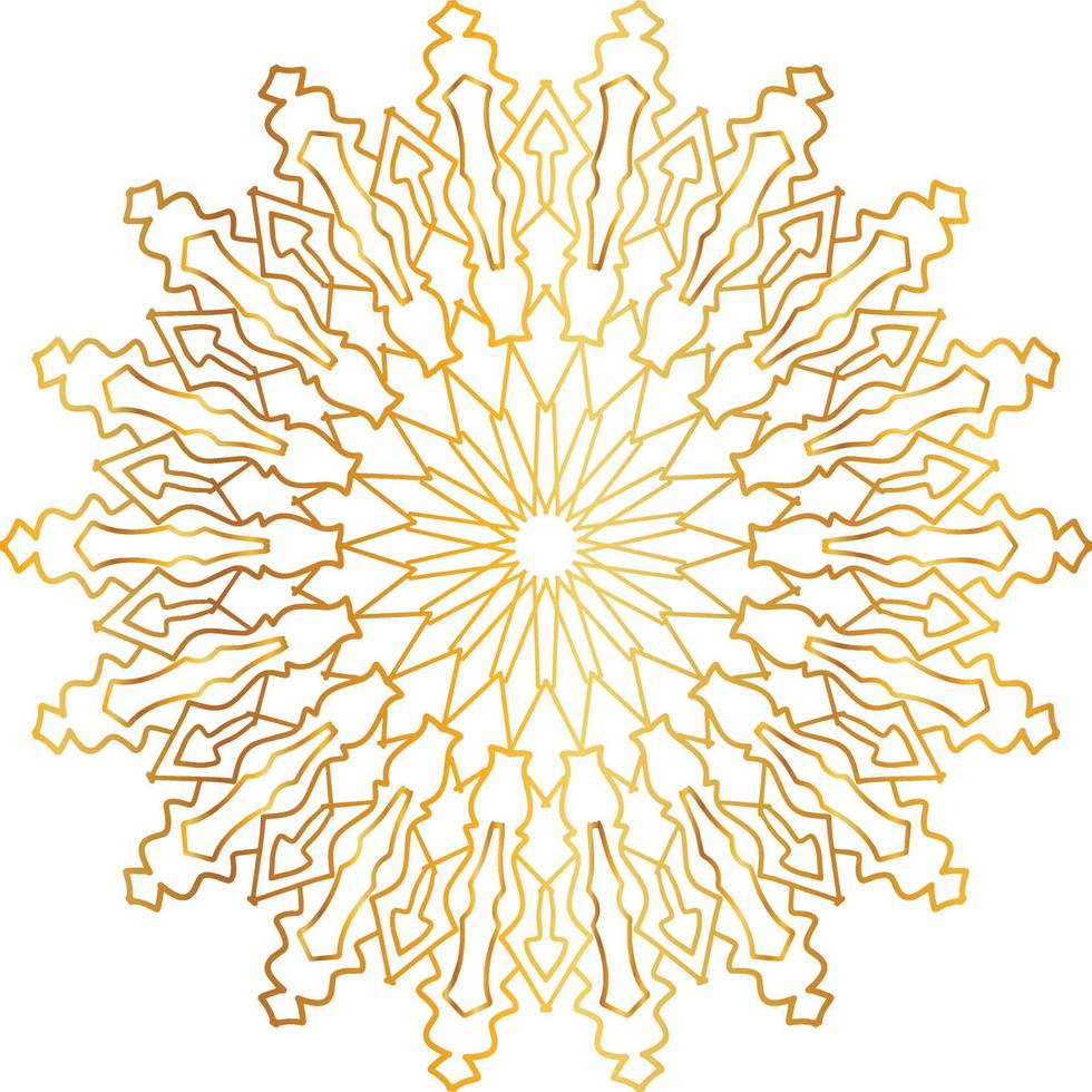 goldenes mandala-design, königlich, entwerfen, hintergrund, kreis, blume vektor