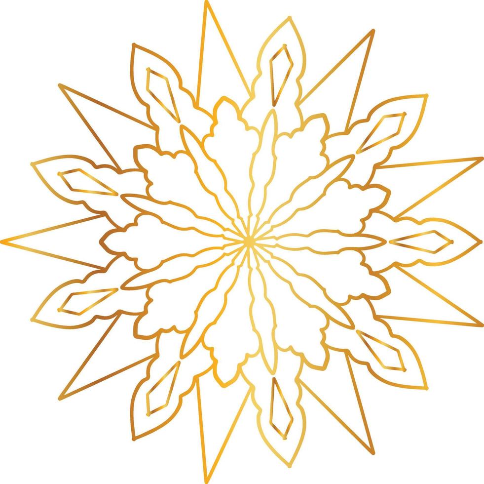 mandala mönster och bakgrundsdesign med gyllene färg, blomma, textur, cirkel vektor
