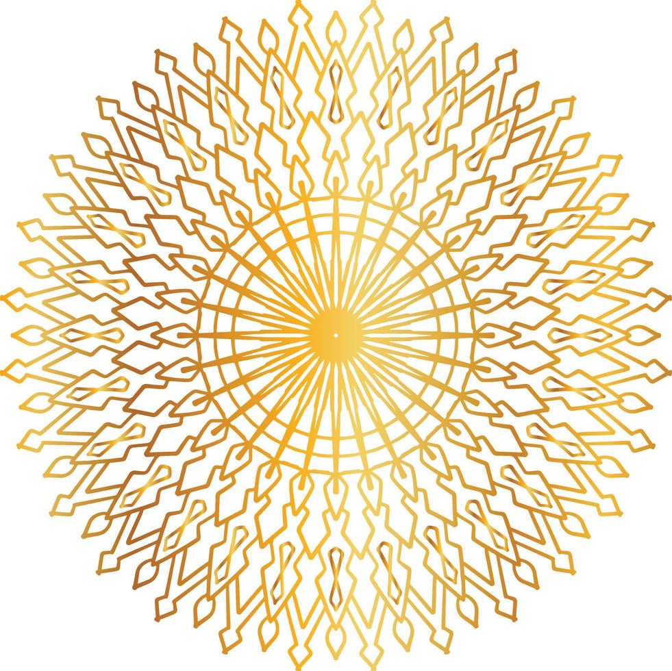 gyllene mandala design, kunglig, design, bakgrund, cirkel, blomma vektor