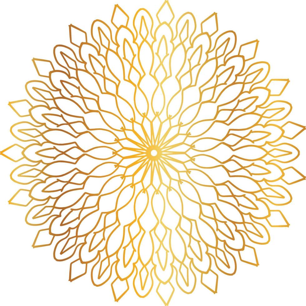 goldenes mandala-design, königlich, entwerfen, hintergrund, kreis, blume vektor