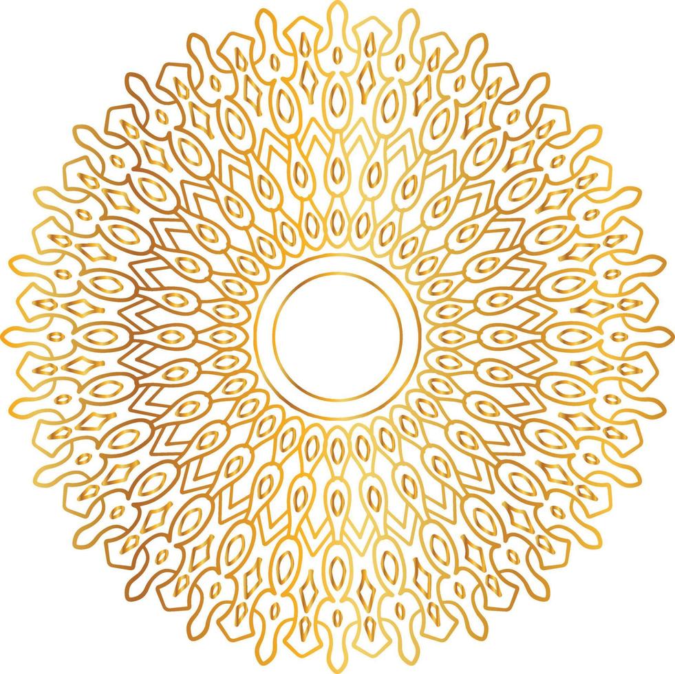 goldenes mandala-design, königlich, entwerfen, hintergrund, kreis, blume vektor