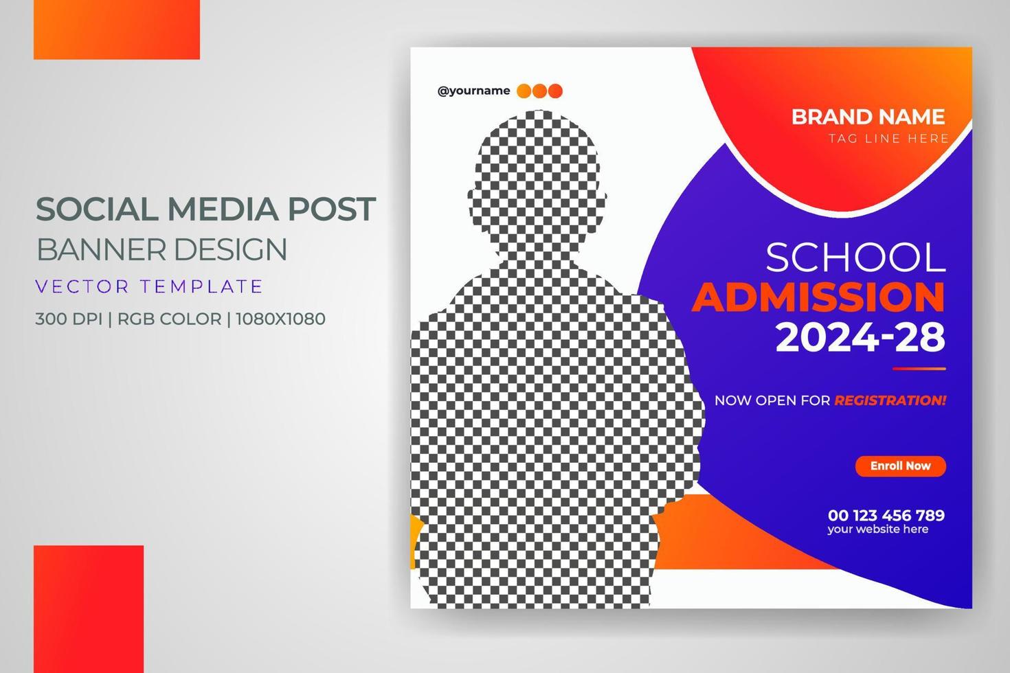 kinder schulzulassung webbanner social media post zurück zur schule flyer cover vorlage design layout kostenloser download vektor