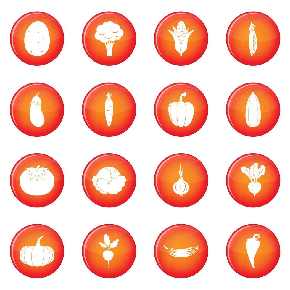 grönsaker ikoner vektor set