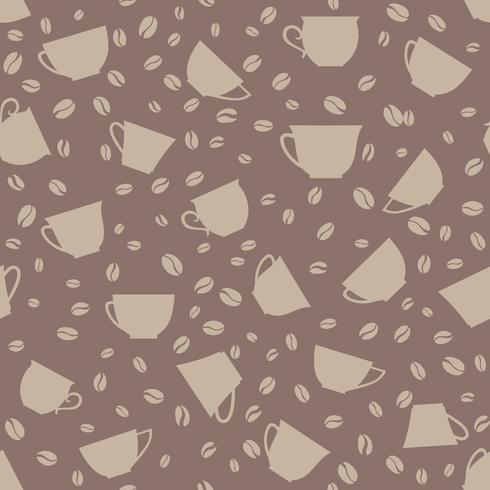 Kaffee trinken nahtlose Hintergrund. Nahtloses Muster der Kaffeebohnen. vektor