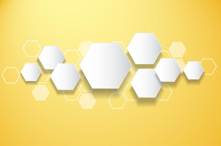 abstrakter Bienenstockdesign-Hexagonhintergrund vektor