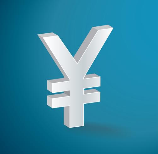 Symbol-Symbolvektor der japanischen Yen vektor
