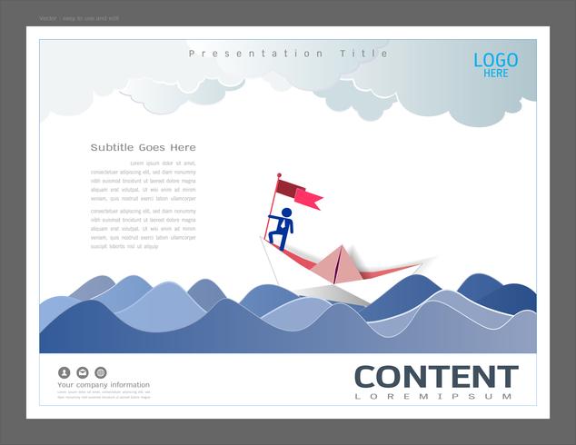 Presentation layout design template, Ledarskaps koncept. vektor