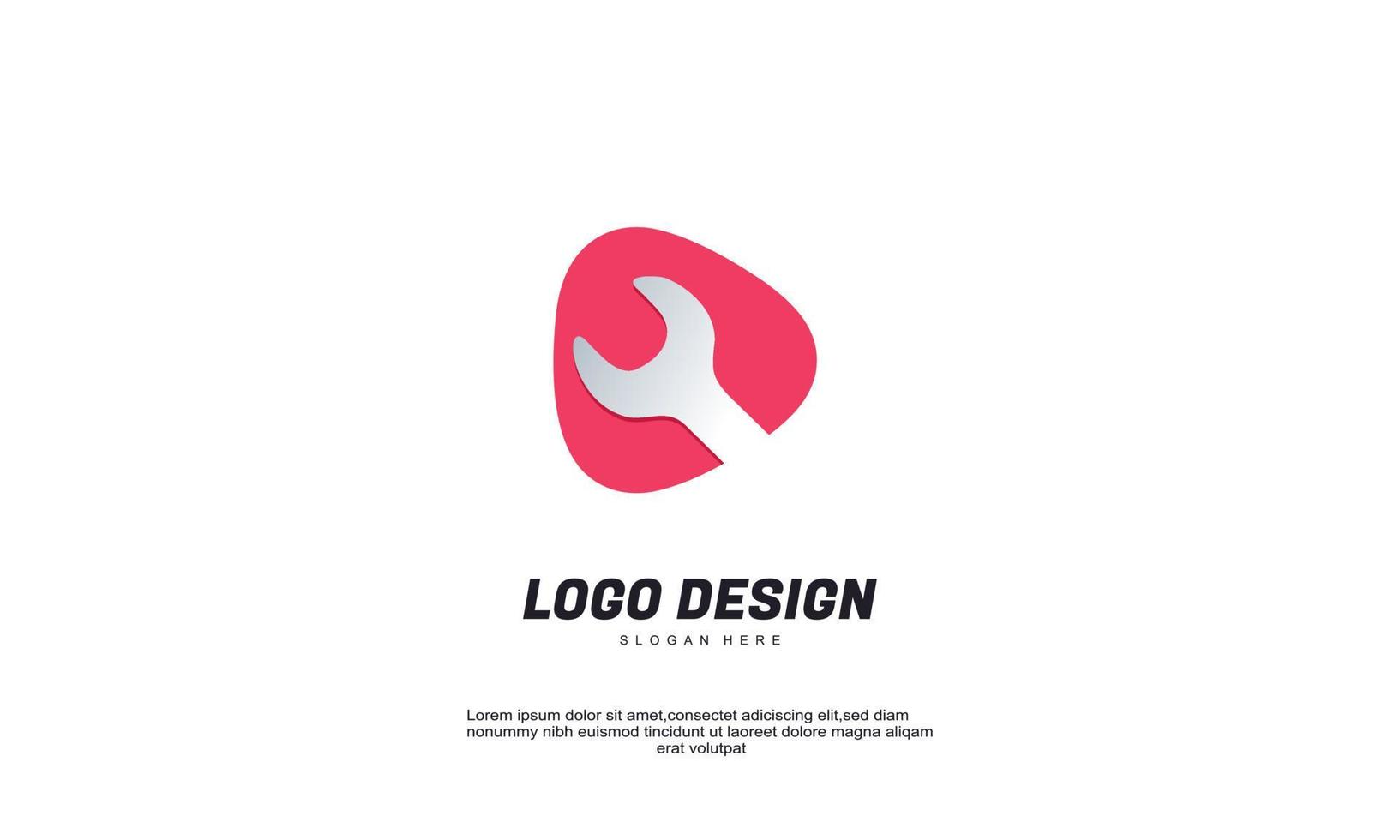 lager vektor kreativ triangel tjänst business ikon samling för företagsidentitet logotyp